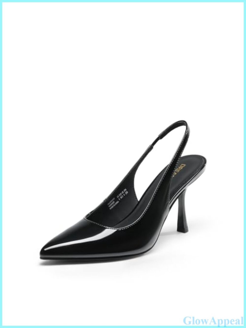 Slingback Stiletto Heels Pointed Toe Faux Leather
